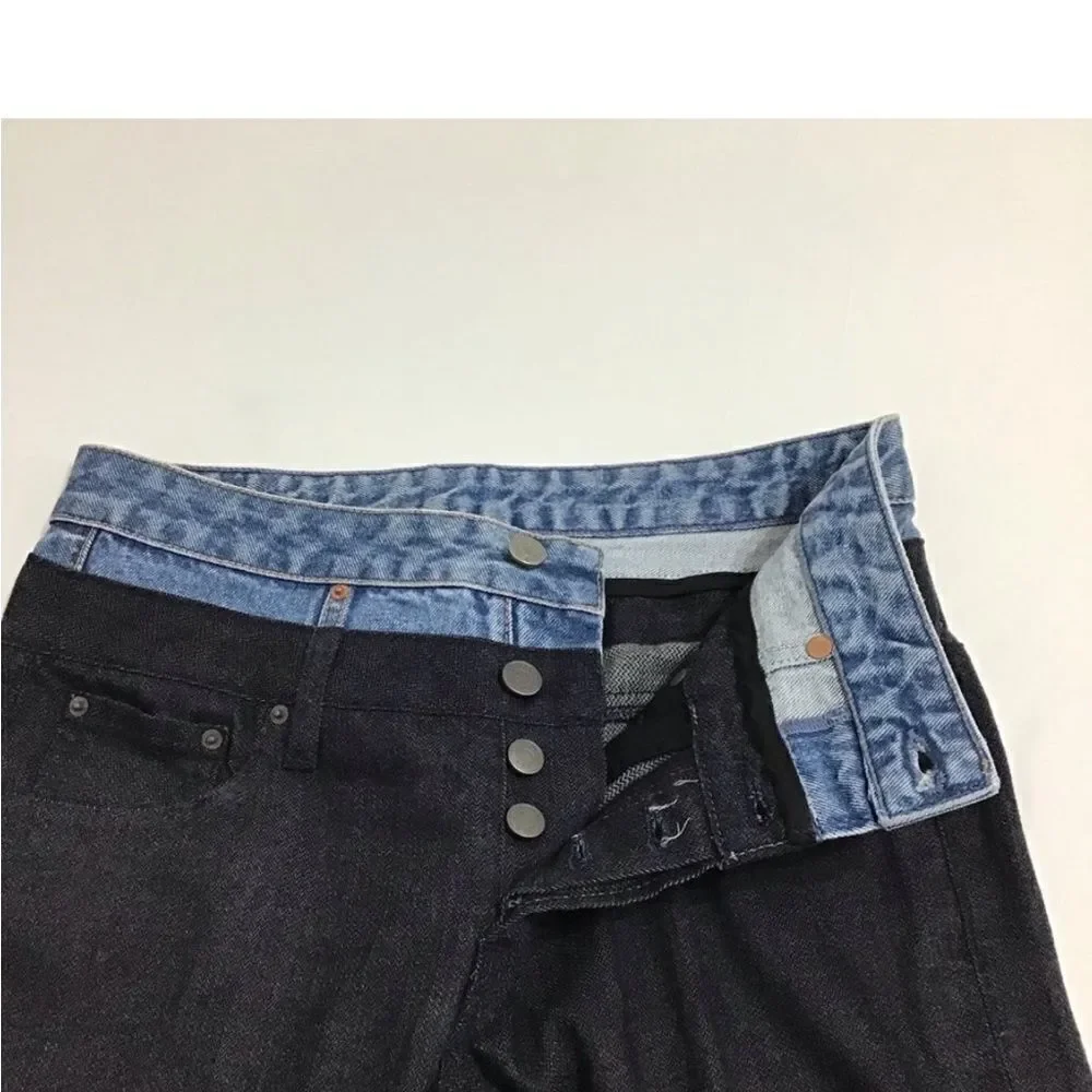 GRLFND Blue Double Waisted Denims Size 26